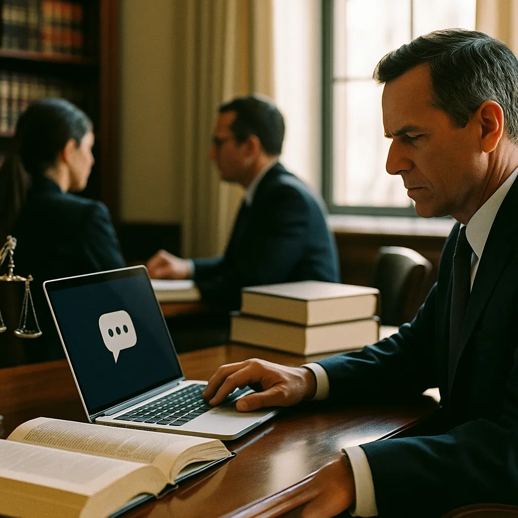 A law office related to Law Firms Warn: Sharing Attorney Communications With AI Chat