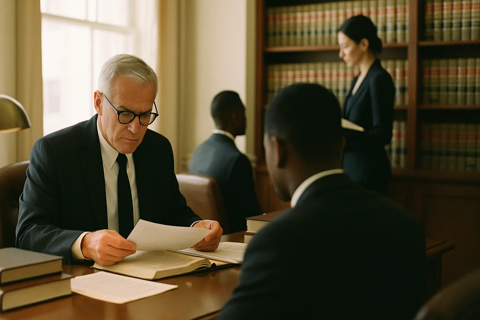 Scene in a law office