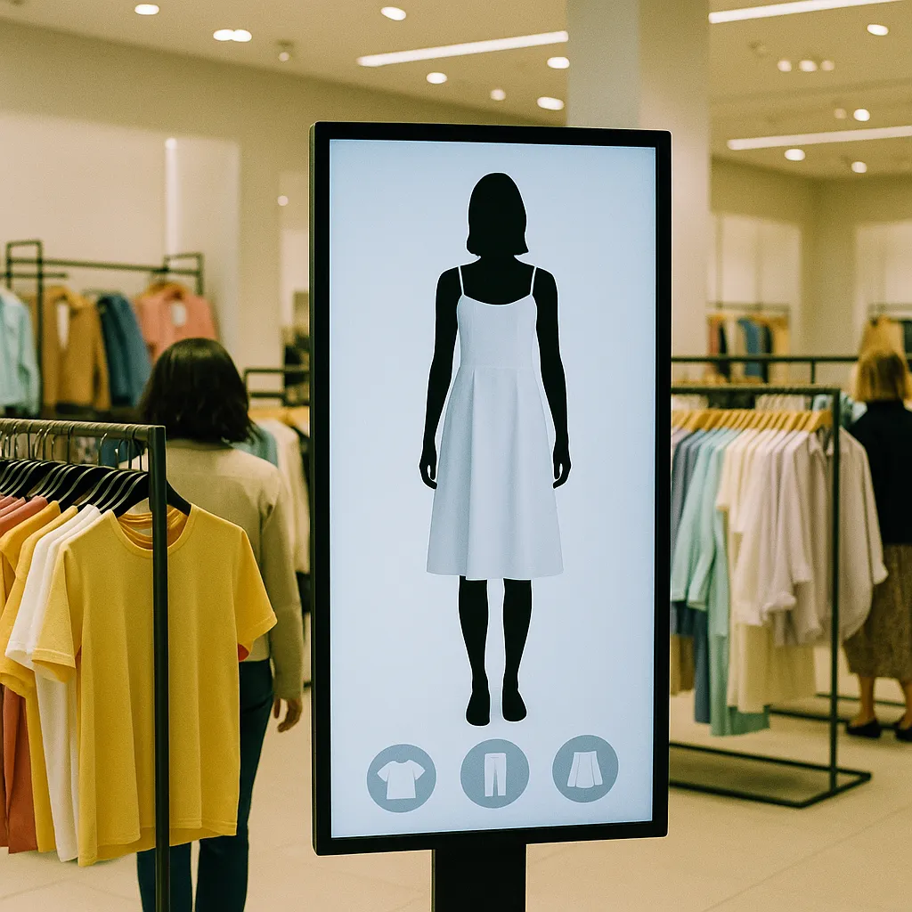 Scene in a retail store with someone deploying