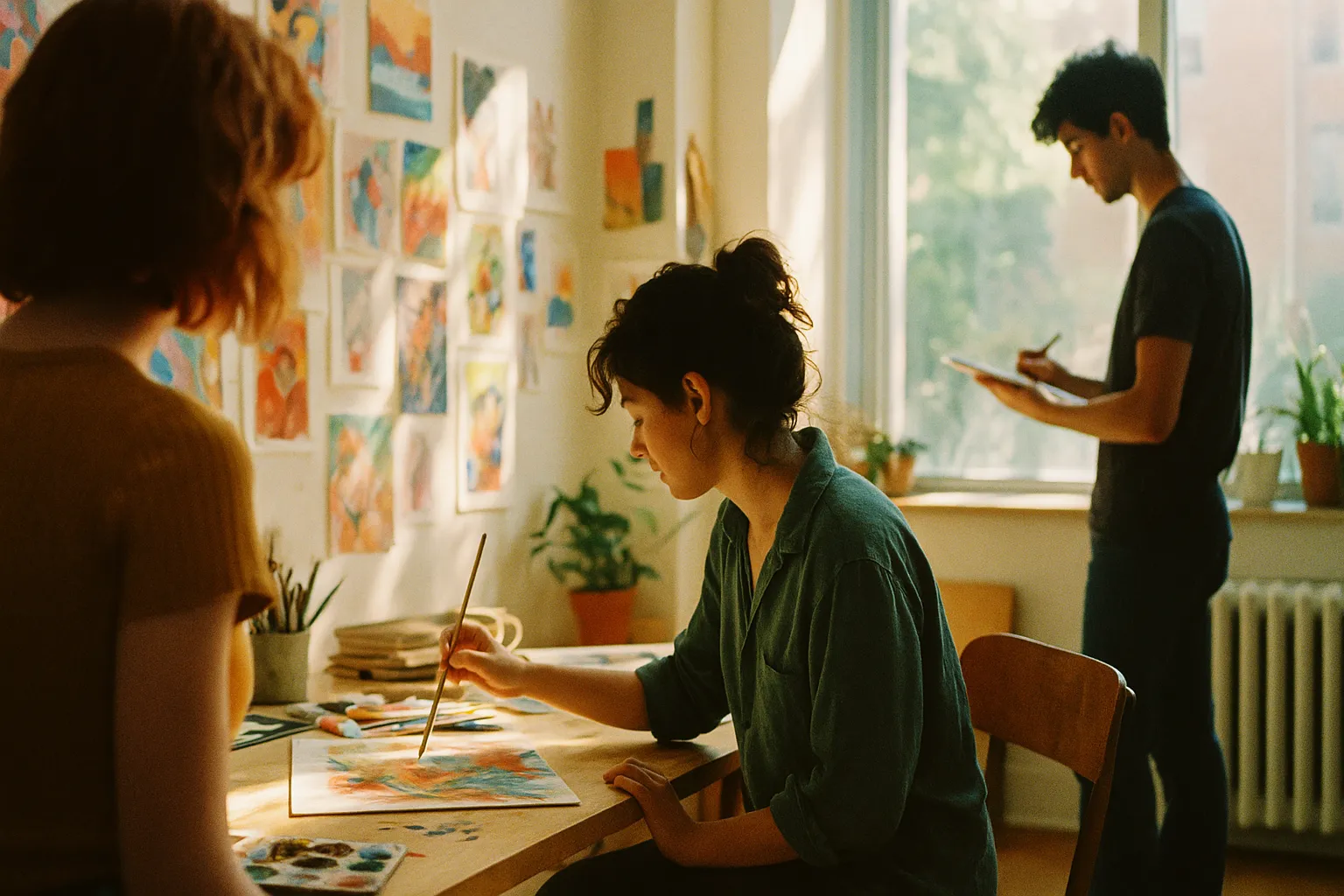 Scene in a creative studio