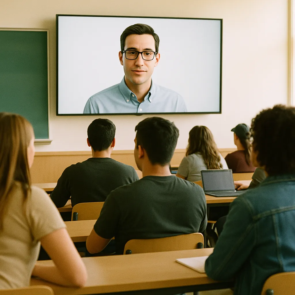 A university classroom related to Boise State Deploys AI Avatar to Teach Students About Artifi