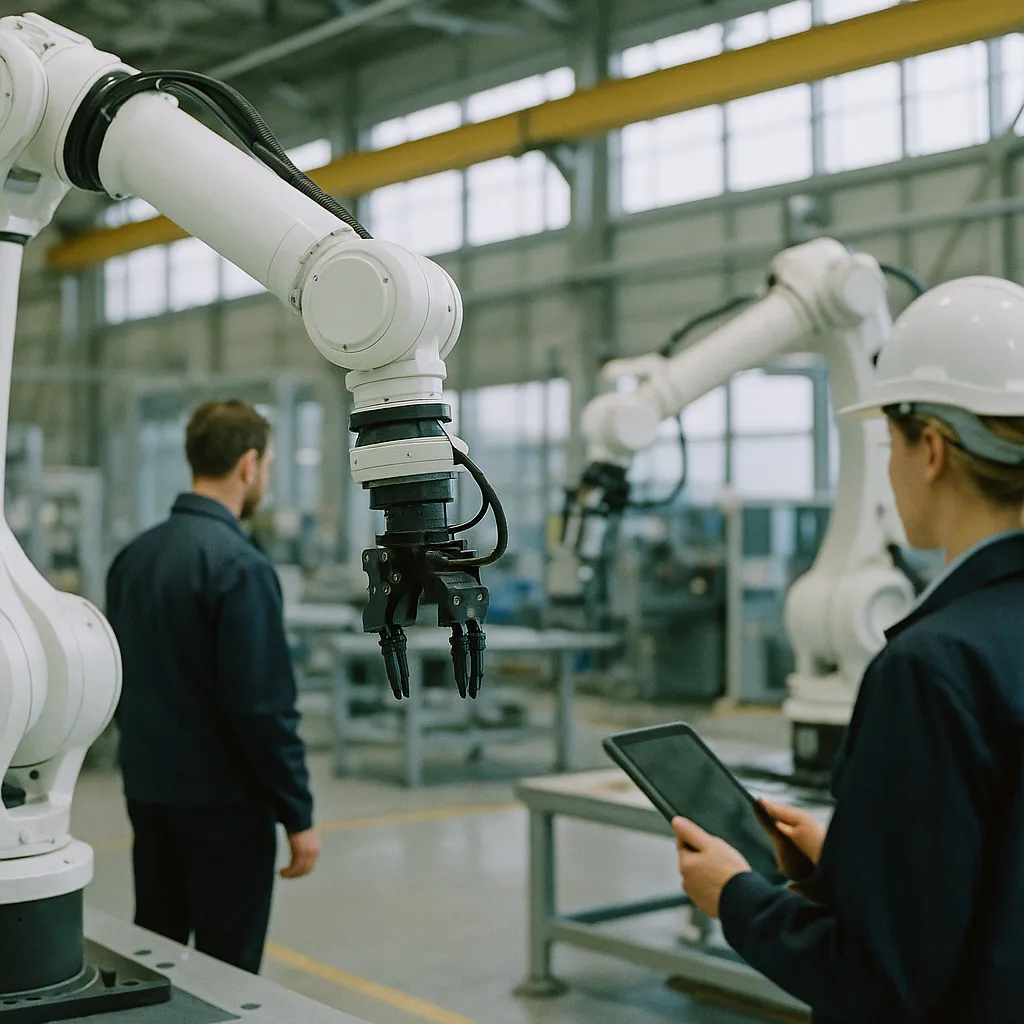 A factory featuring Robots, related to Daily AI Briefing — 2026-04-24