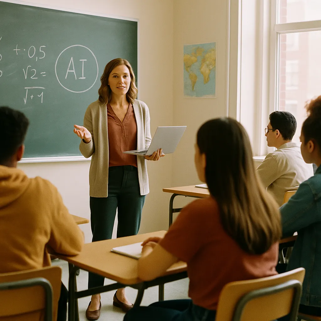 A classroom featuring classroom, related to U.S. Education Department Issues First AI Grant Priorities, 