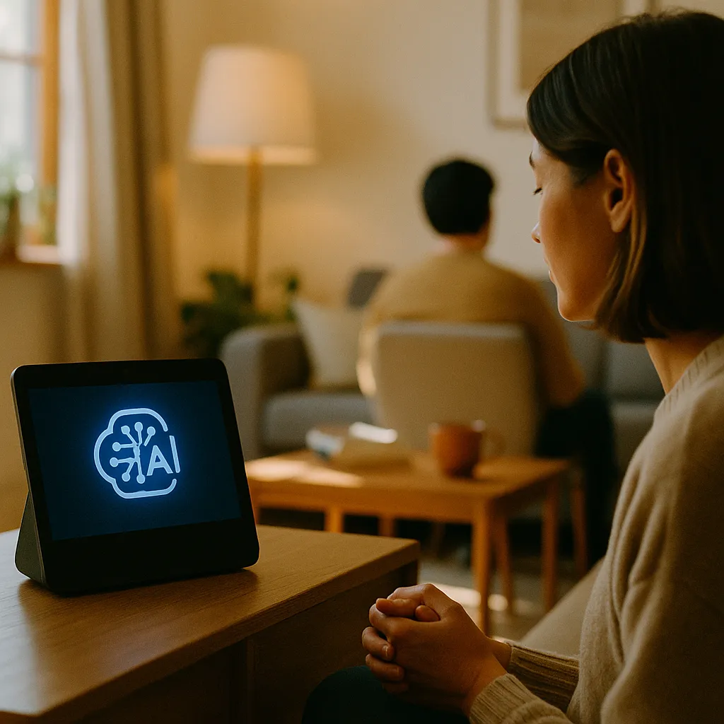 A modern home interior related to a major tech company Brings Persistent AI Conversations to t