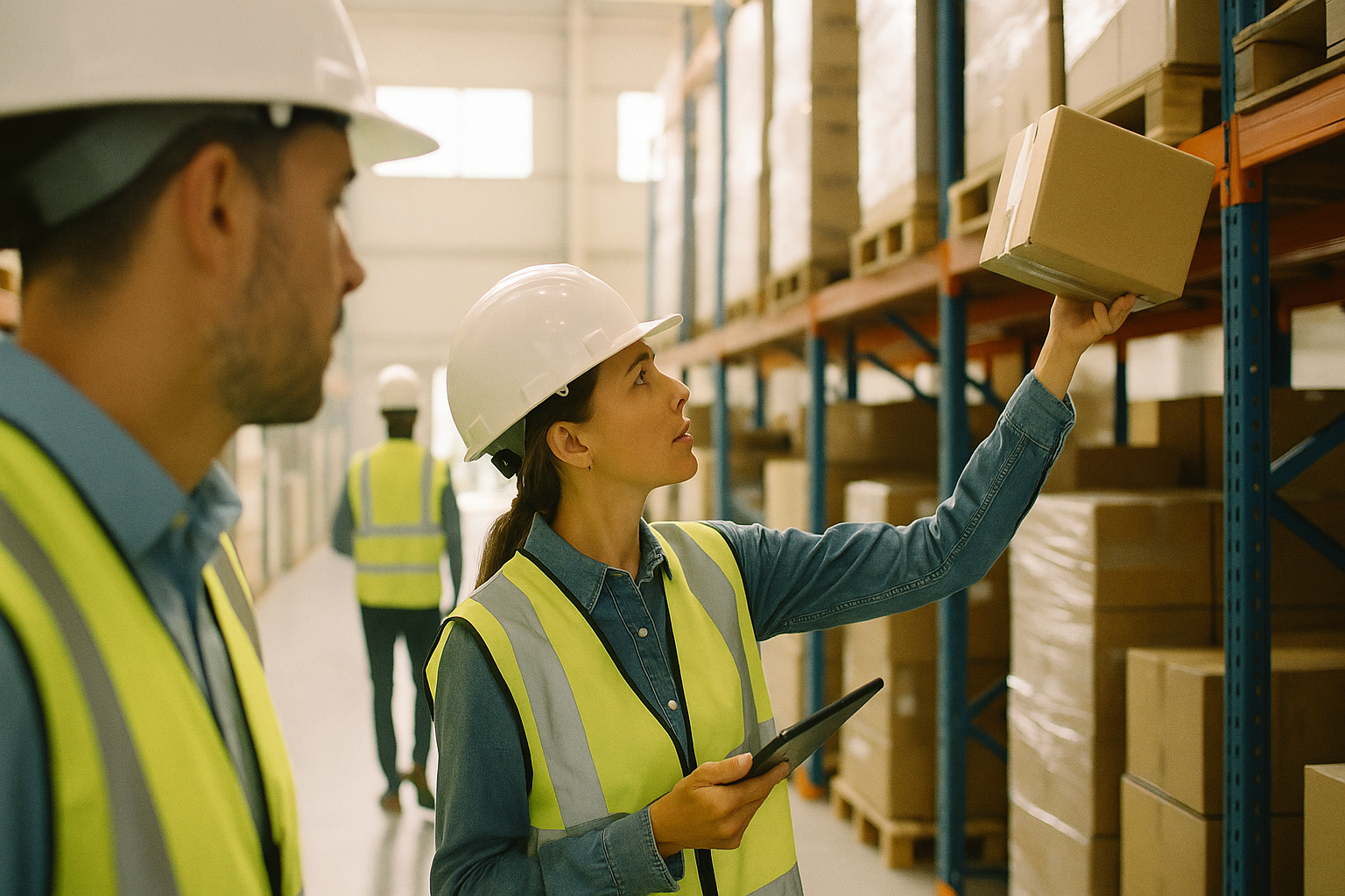 Scene in a warehouse