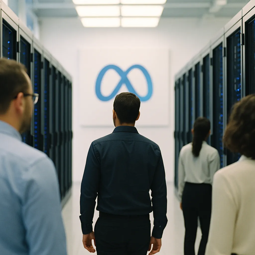 A data center featuring data center, related to a major AI company Misses Revenue and User Growth Targets, R