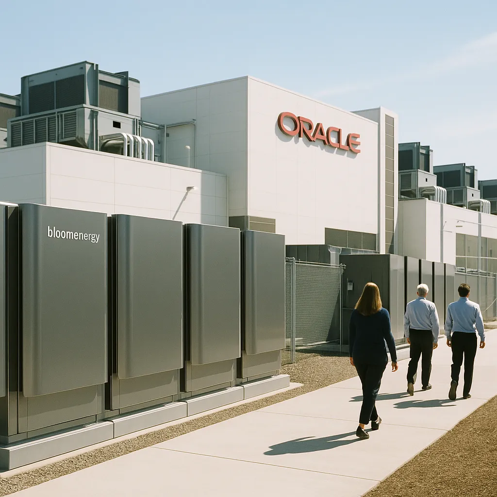 A data center featuring Data Centers, Fuel Cells, related to Oracle and Bloom Energy Ink 2.8 GW Deal to Power AI Data Cen