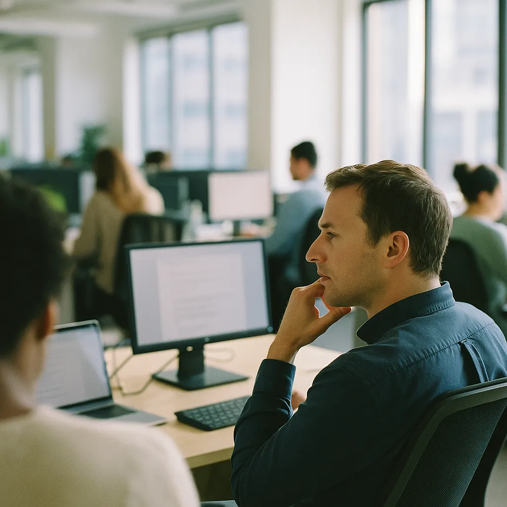 A modern workplace related to Q1 2026: Tech Cut 80,000 Jobs — and AI Was the Stated Reason