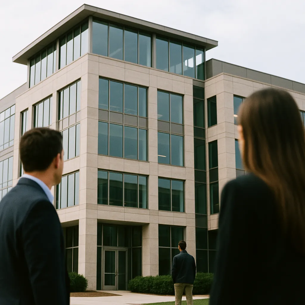 A modern building exterior related to AI in Real Estate Lands Unevenly: Site Screening Matures Whi