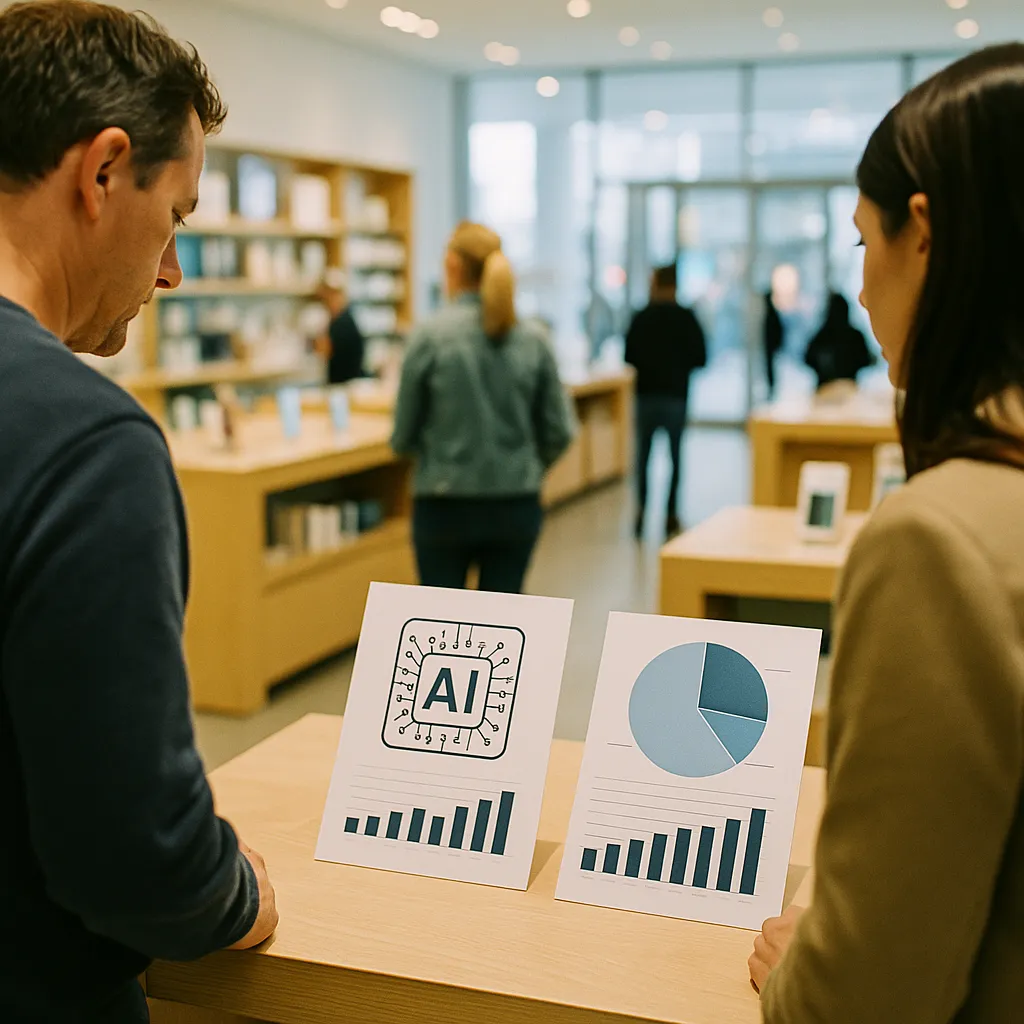 A retail store featuring documents, related to Nine in Ten Retailers Now Using AI as Global Market Hits $18