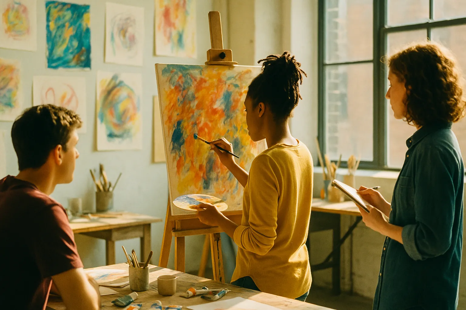 Scene in a creative studio