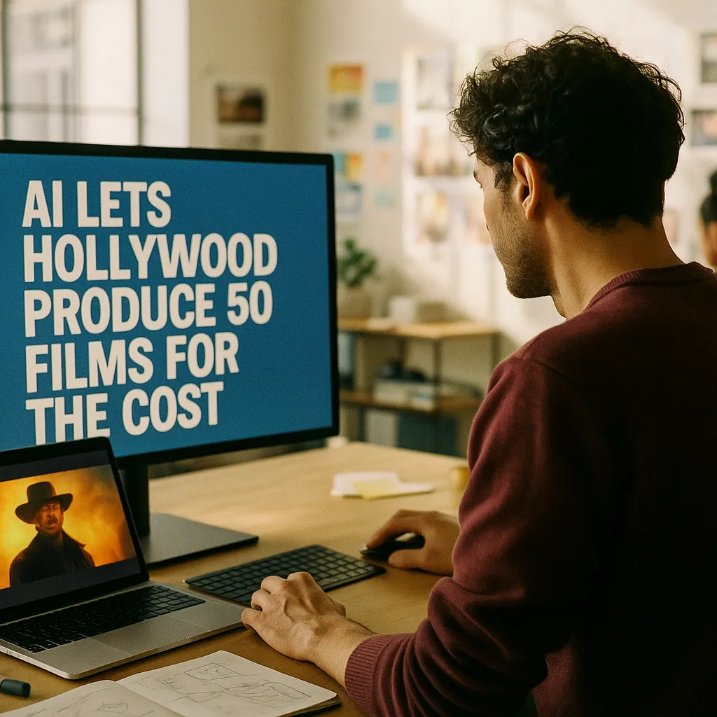A studio where a person is building related to Runway CEO: AI Lets Hollywood Produce 50 Films for the Cost 