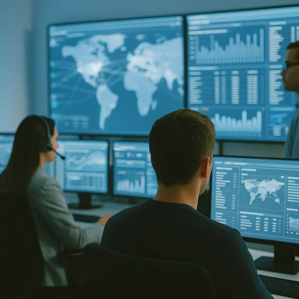 Scene in a network operations center