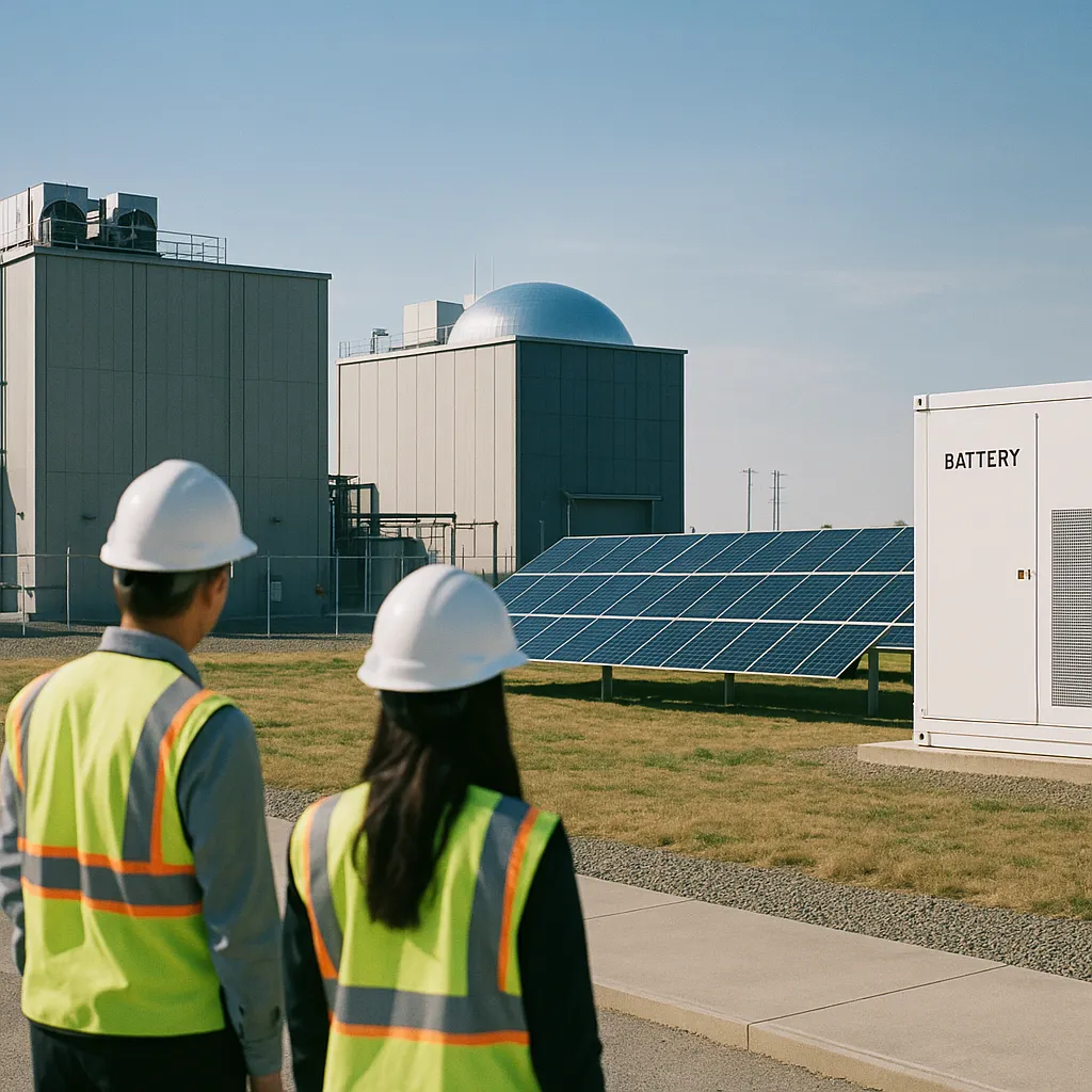 A energy facility featuring data centers, battery, related to Space Solar and Multi-Day Storage: The Only Grid Solutions B