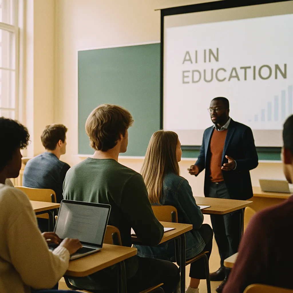 A university classroom related to $1 Million AI-in-Education Grant Program to Rethink College 