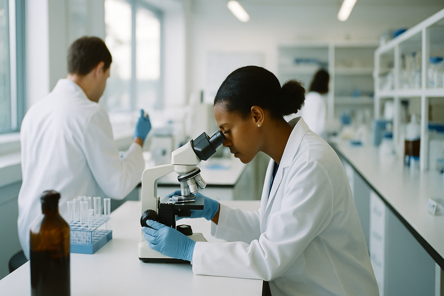 Scene in a research laboratory