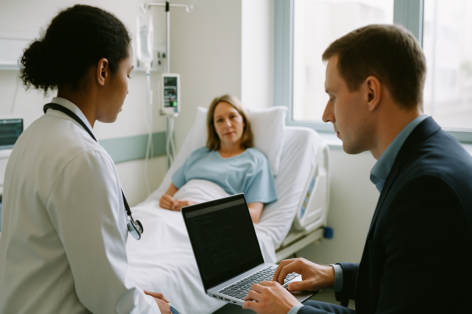 Scene in a medical facility related to Insurers, Maine
