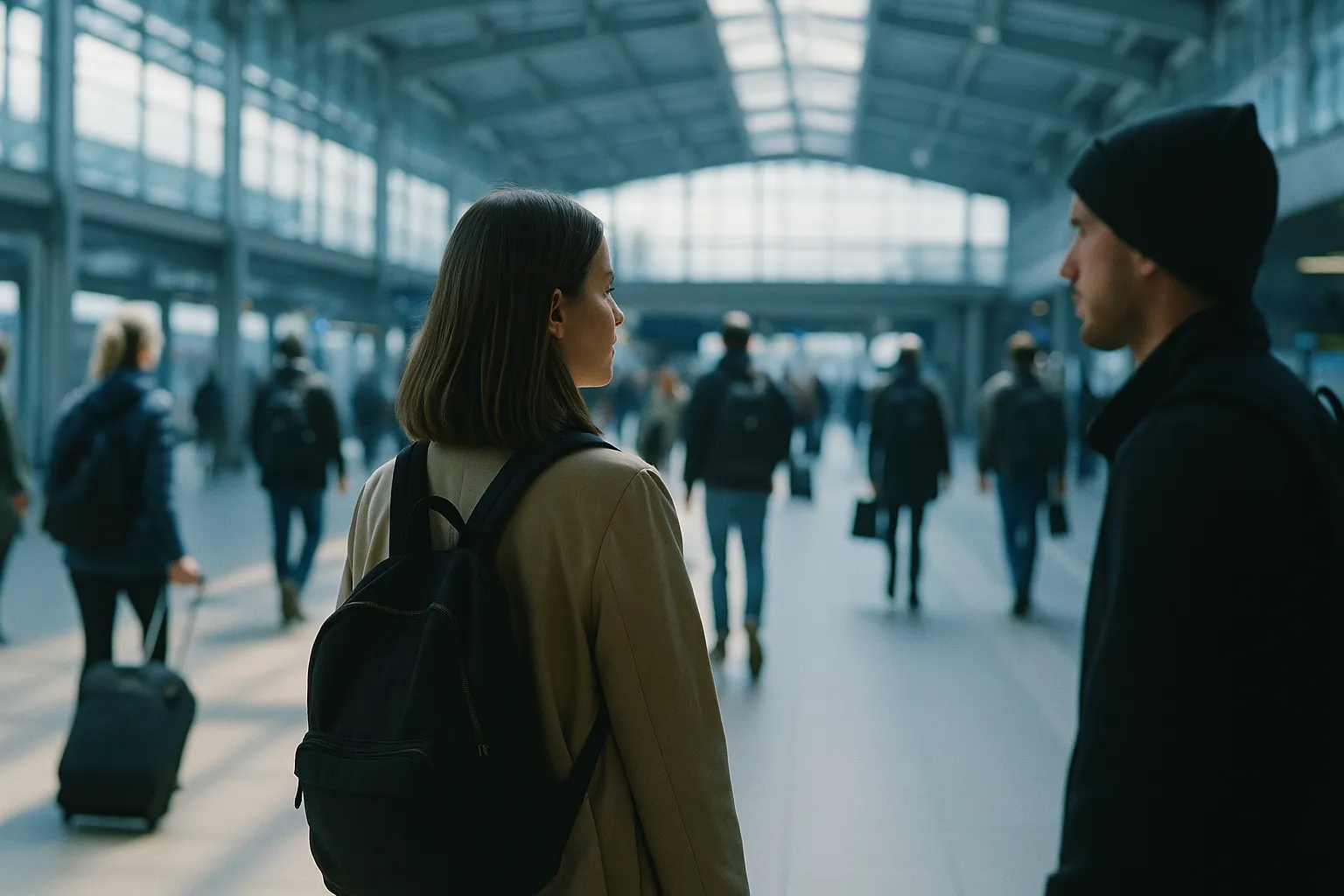 Scene in a transportation hub