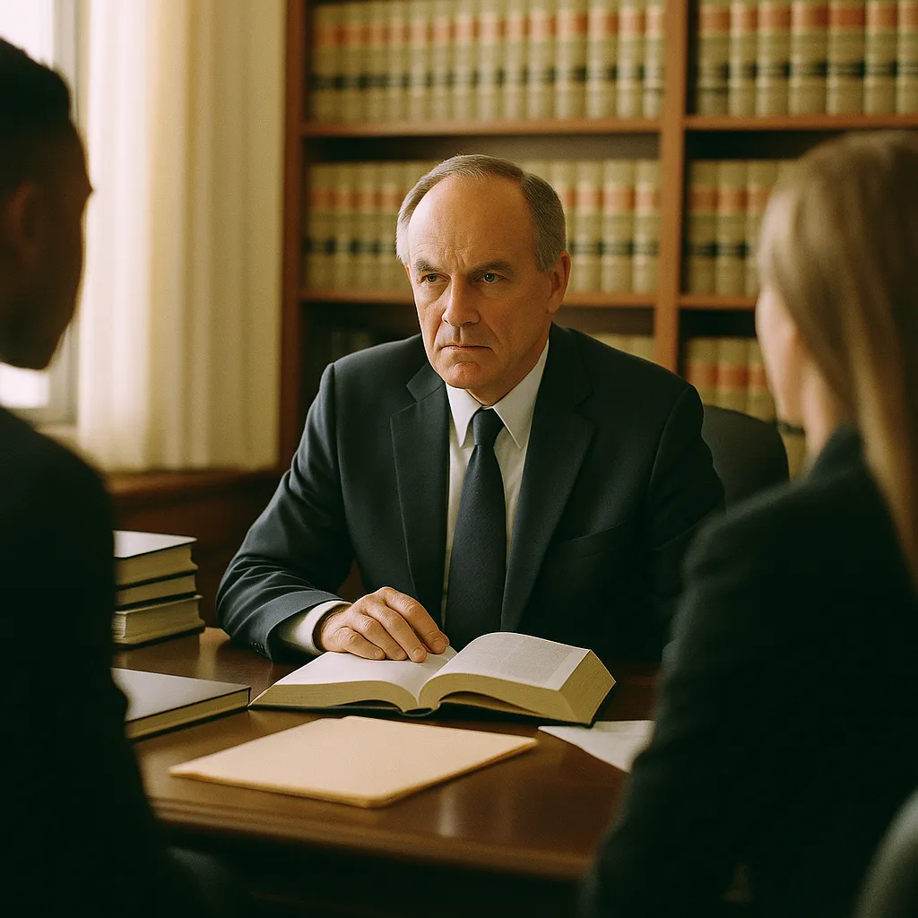 Scene in a law office