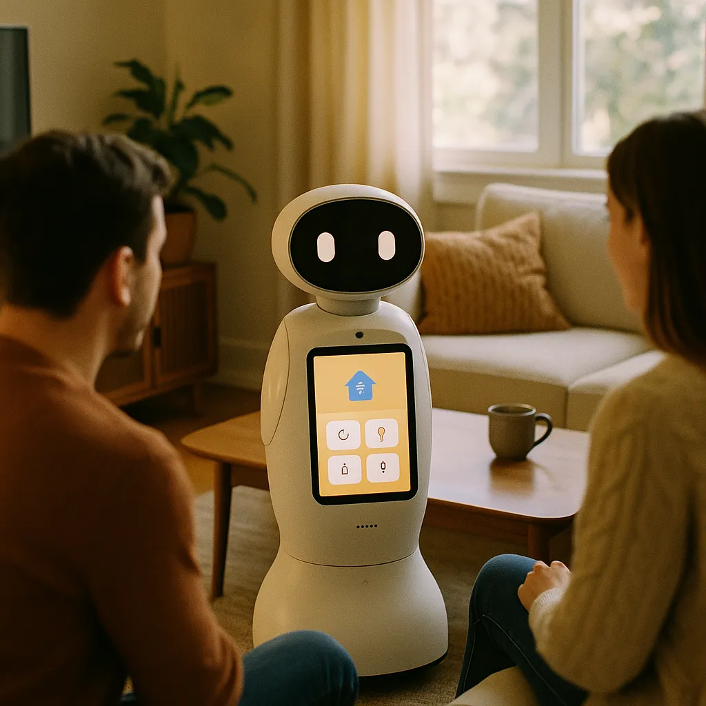 A living room featuring Robot, interface, related to Tuya Smart Upgrades Hey Tuya Into an Agentic AI System Spann