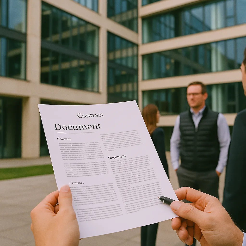A modern building exterior featuring contracts, Document, related to Agentic AI Is Reshaping Real Estate Operations as PropTech M