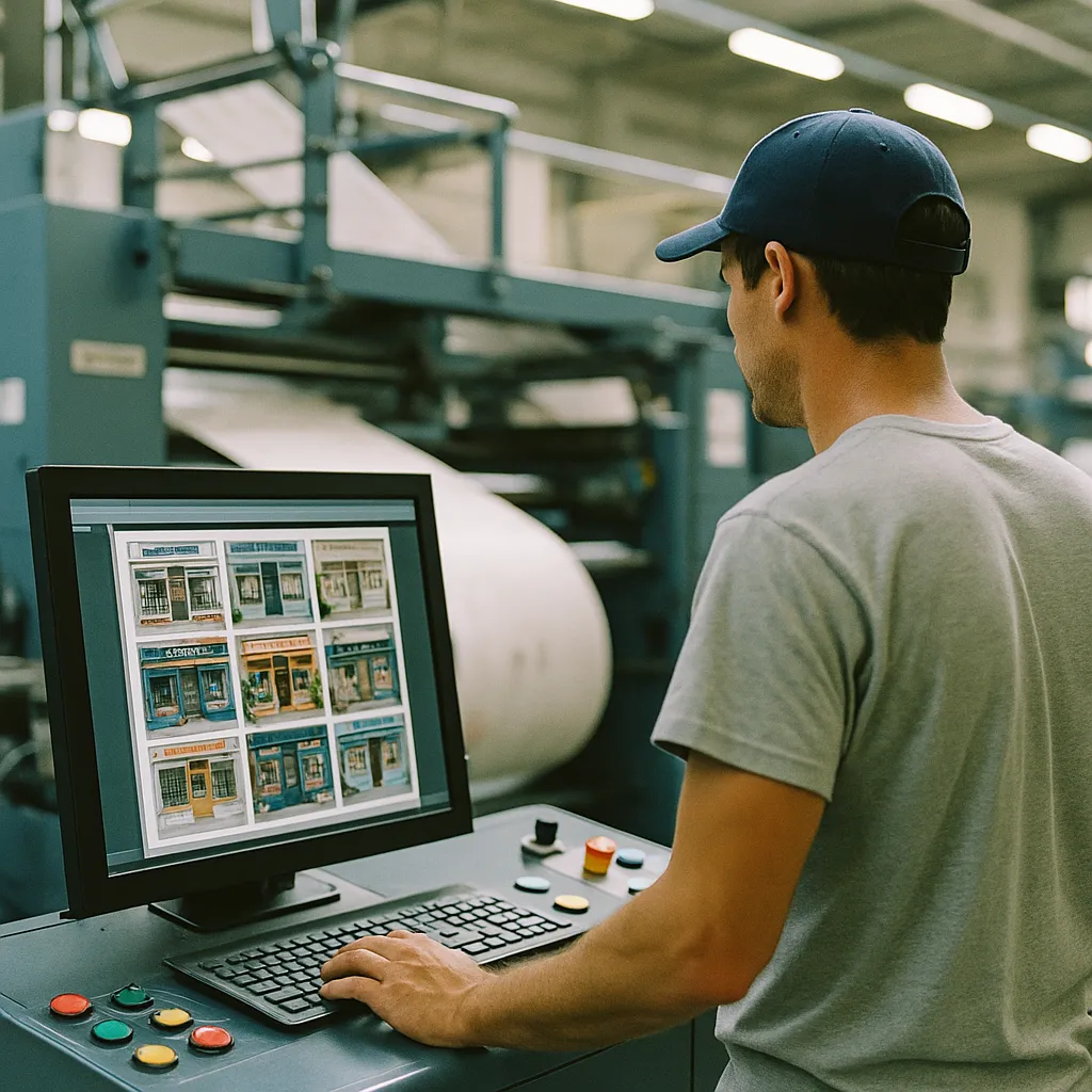 A factory where a person is operating related to AI-Generated Fake Small Business Storefronts Are Systematica