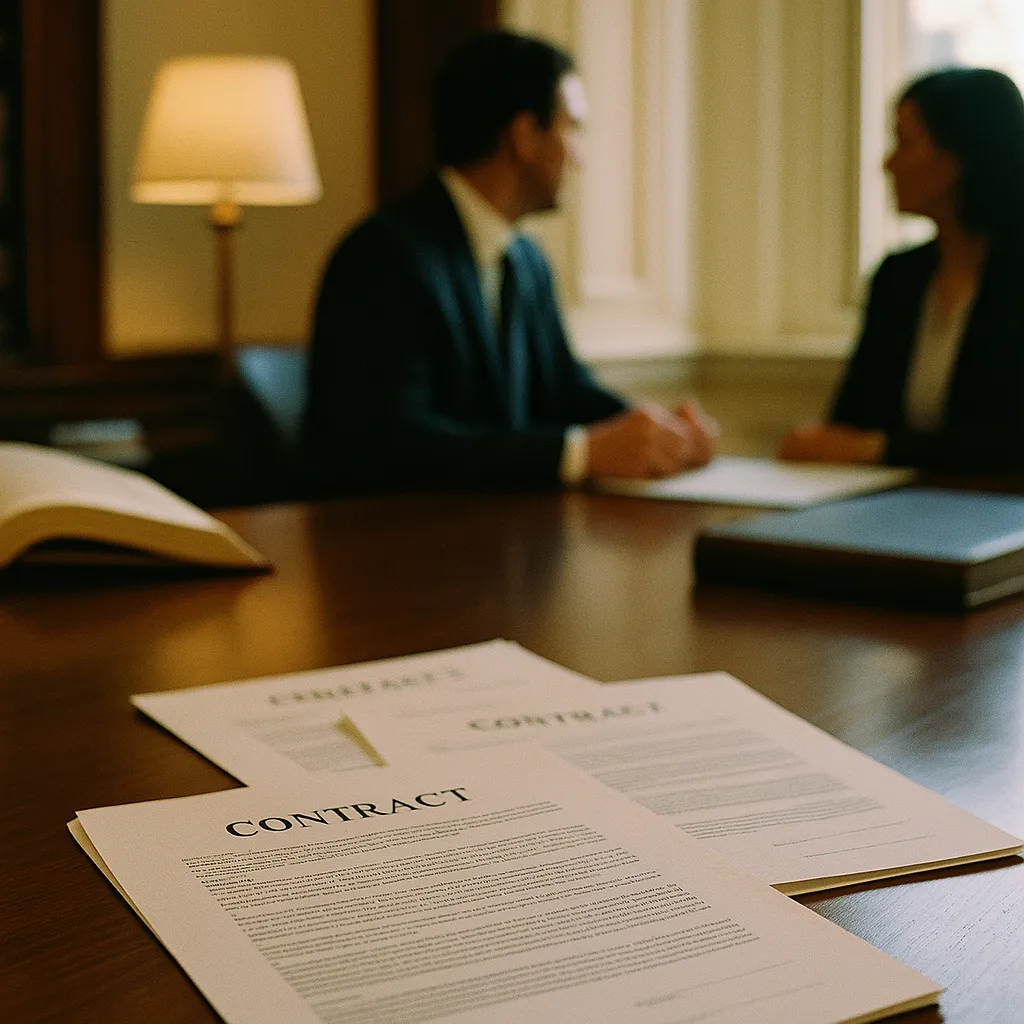 A law office featuring contracts, Contracts, related to Three AI Risk Shifts Every General Counsel Must Own in 2026