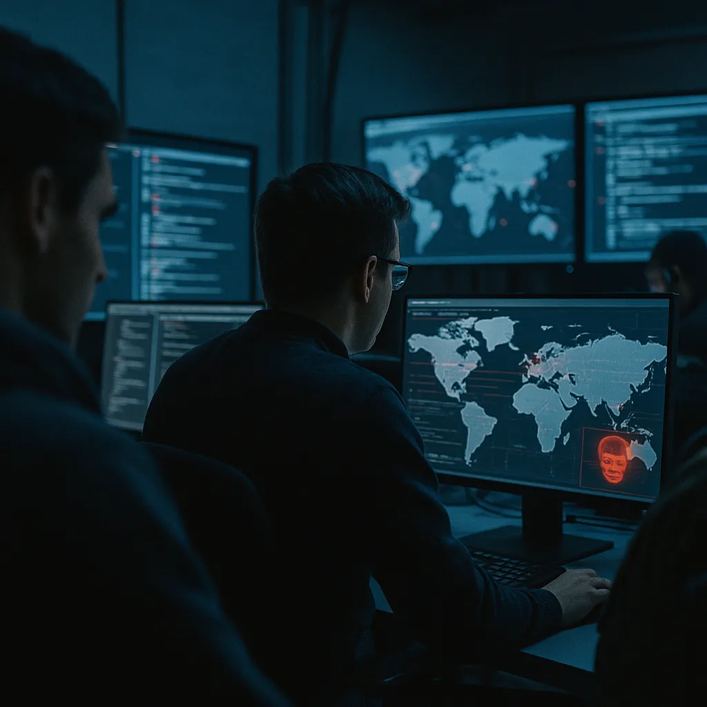 A cybersecurity operations center related to Hackers Use AI to Build First Known Zero-Day 2FA Bypass for  from an unusual angle or perspective