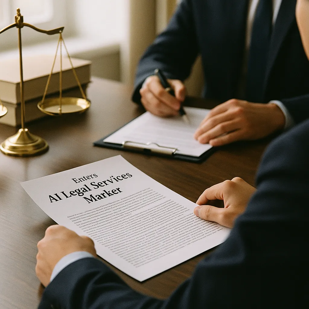 A law office featuring document, contract, related to an AI safety company Enters AI Legal Services Market as Harv