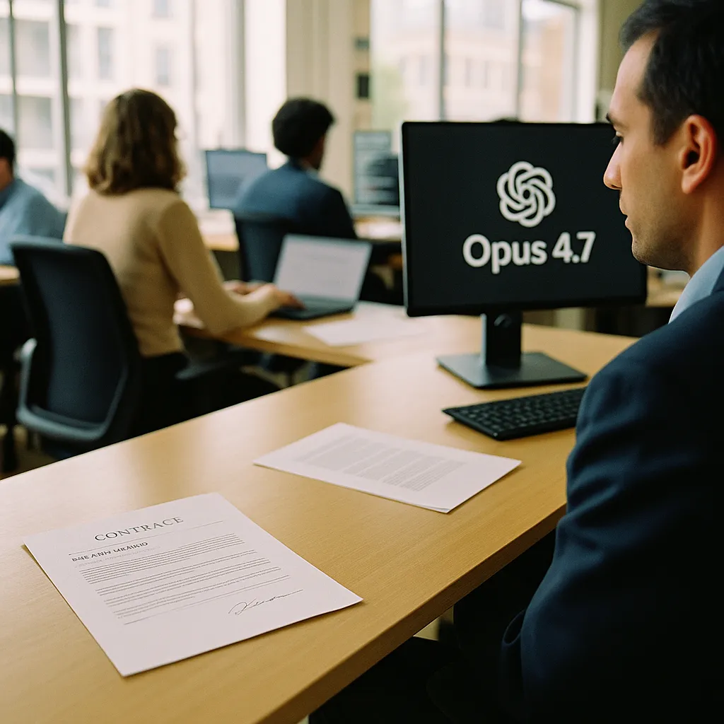 A newsroom featuring contracts, related to an AI safety company Releases an AI assistant Opus 4.7 with 