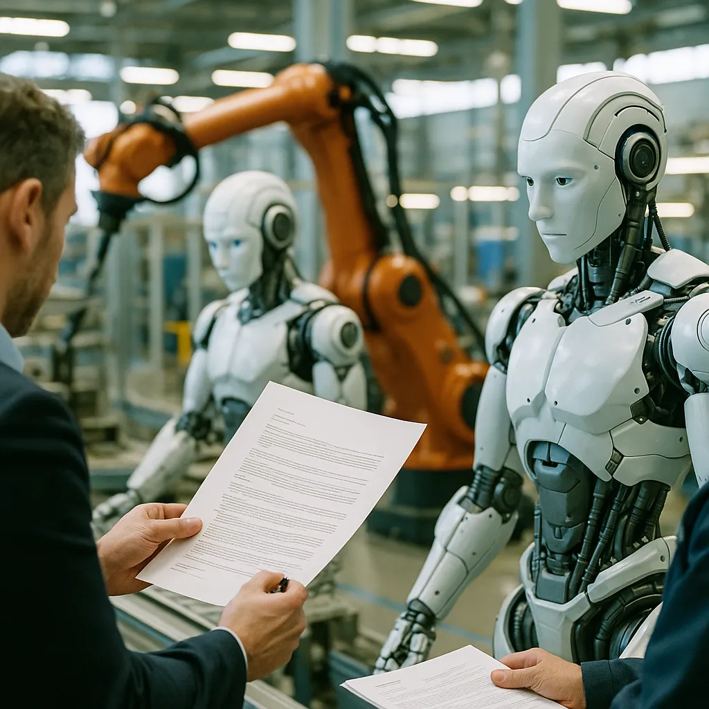A factory featuring Robots, contracts, related to Daily AI Briefing — 2026-05-04