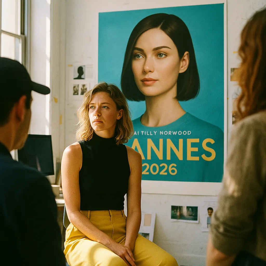 A creative studio related to Cannes 2026: AI 'Actress' Tilly Norwood Sparks Industry Back