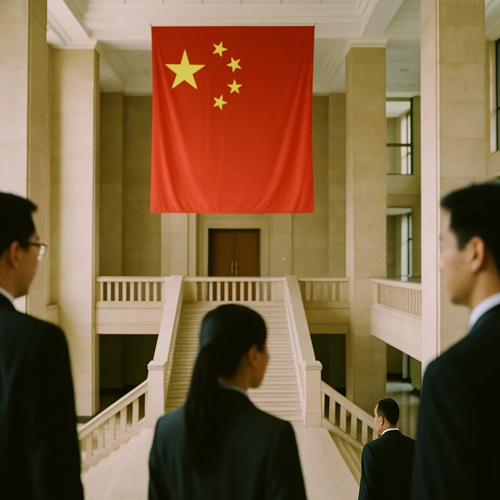 A government building interior related to China Just Wrote the World's First National Rules for AI Age