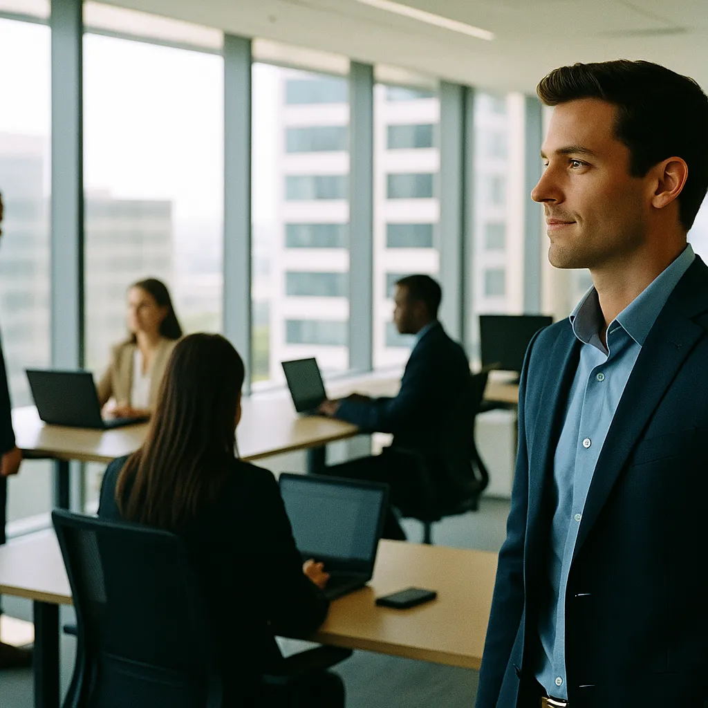 A modern corporate office featuring field, related to Cognition AI Raises $1 Billion at $26 Billion Valuation