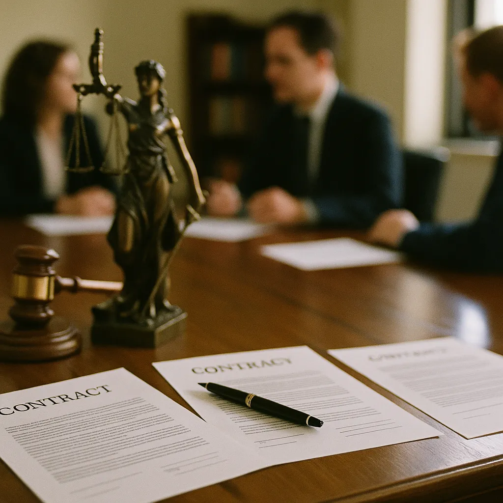 A law office featuring contracts, related to Three-State AI Compliance Collision: Colorado, Connecticut, 