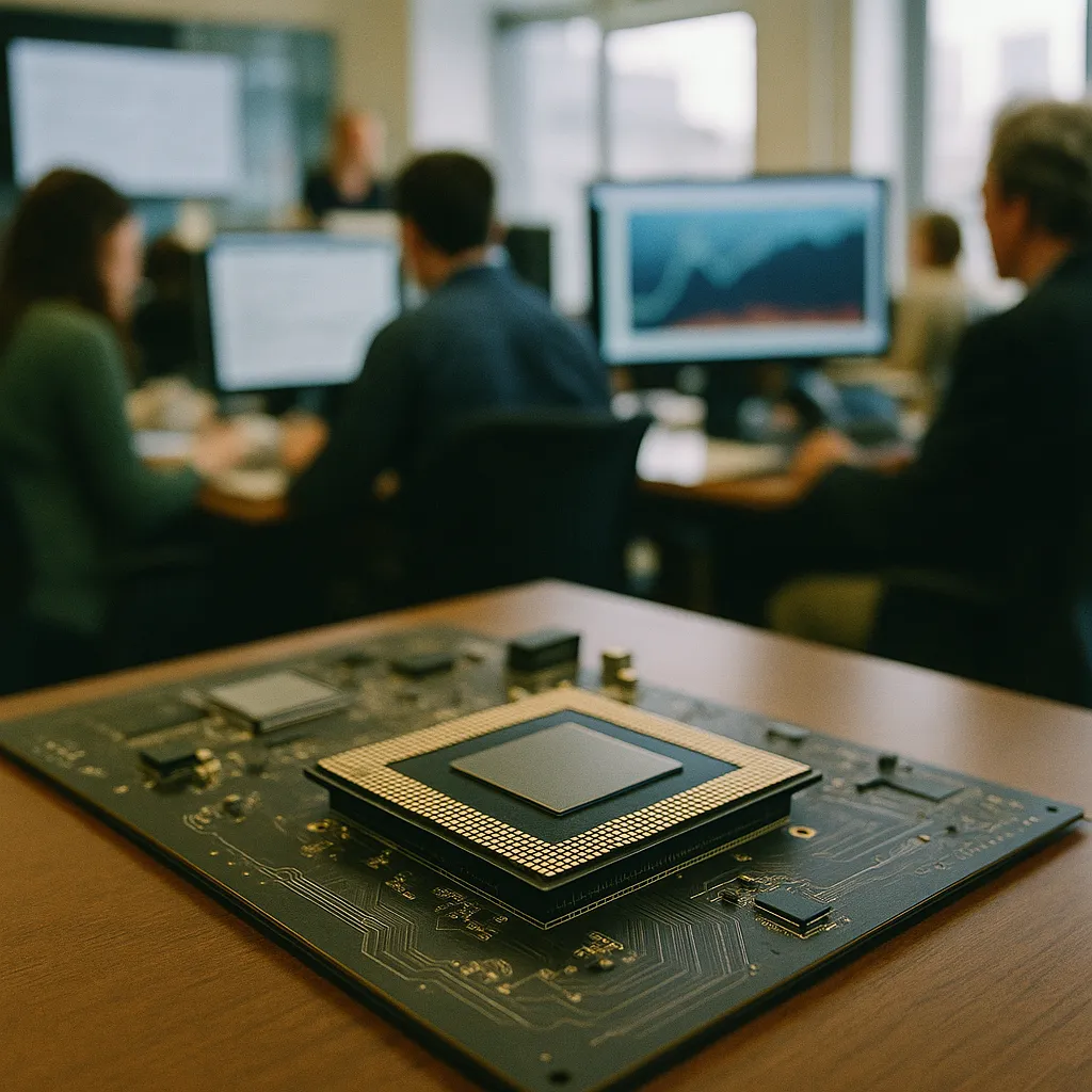 A newsroom featuring chips, related to an AI research lab Unveils Its Most Powerful Flagship Model 