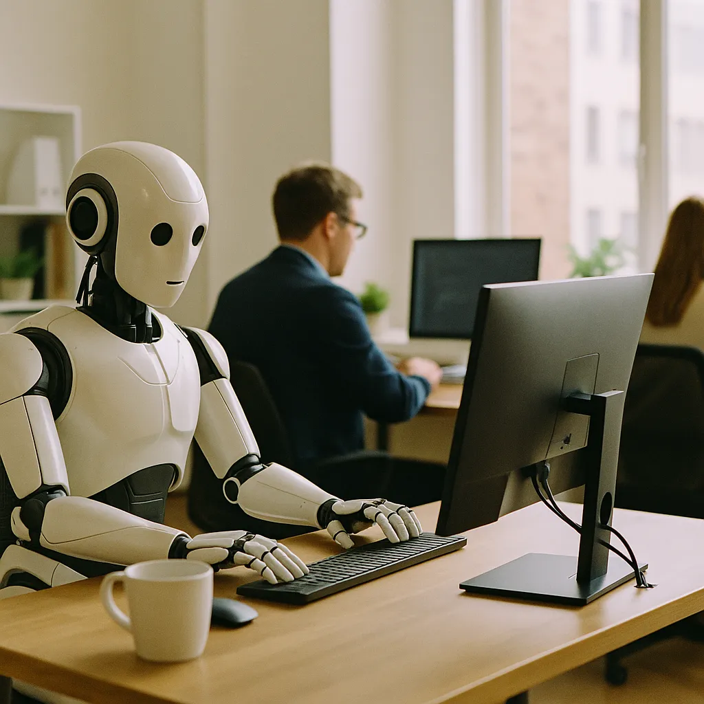 A modern workplace related to 37% of Business Leaders Plan to Replace Human Workers With A