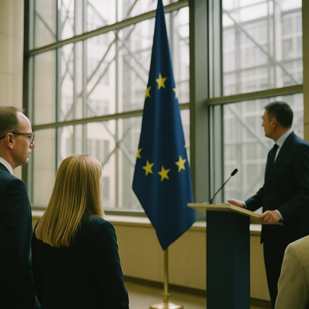 A government building interior related to EU Council to Schools: Keep Teachers Central as AI Enters Cl