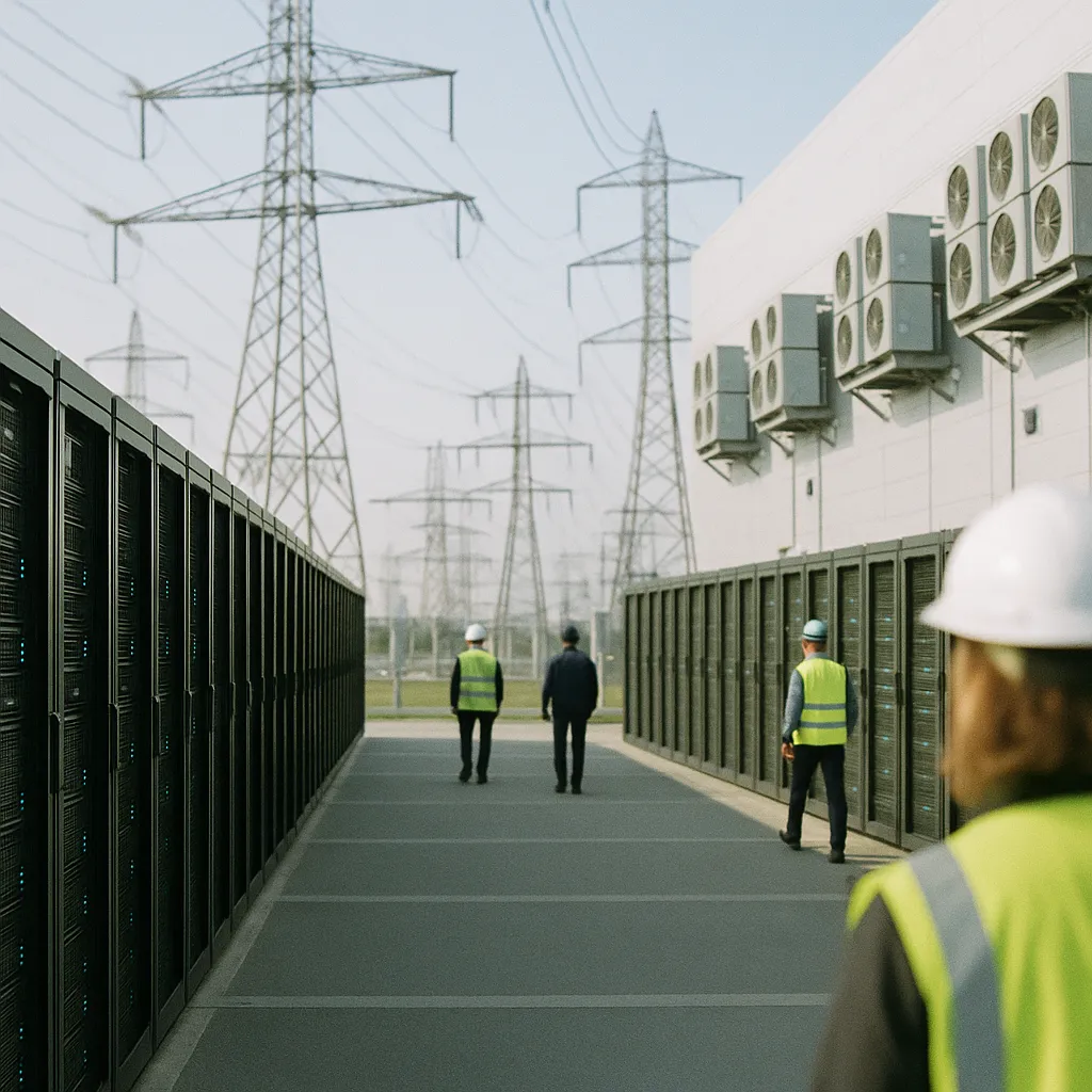 A Data Center featuring Data Center, data centers, related to Europe's Power Grid Cannot Keep Pace With Exploding AI Data  from an unusual angle or perspective