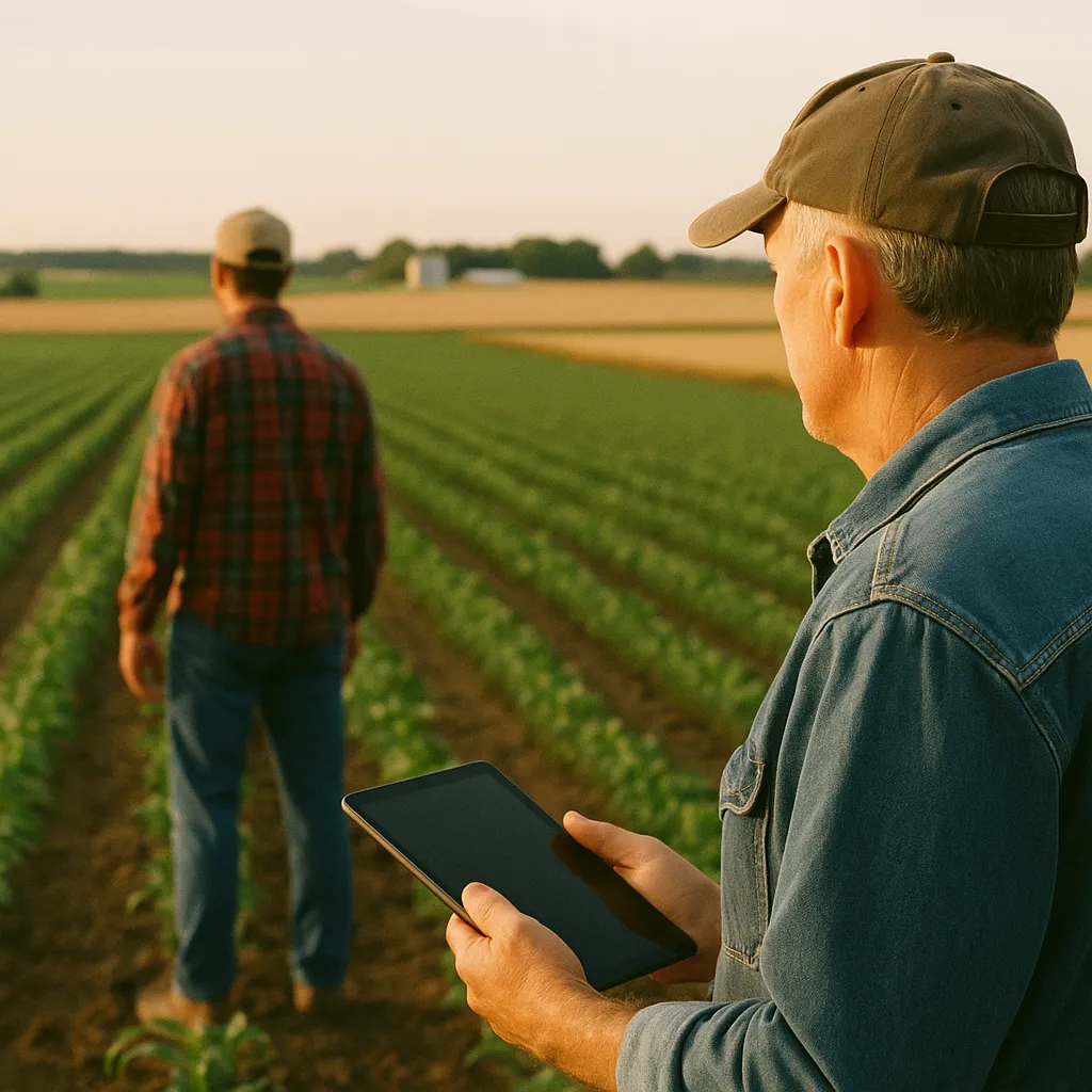 A farm featuring fields, field, related to Only 14% of Farmers Use AI. And It's Mostly the Big Ones Wat