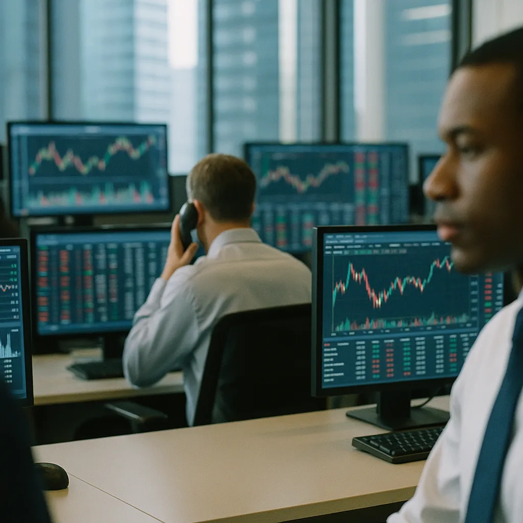 A financial trading floor related to 89% of Financial Services Firms Will Increase AI Budgets as 