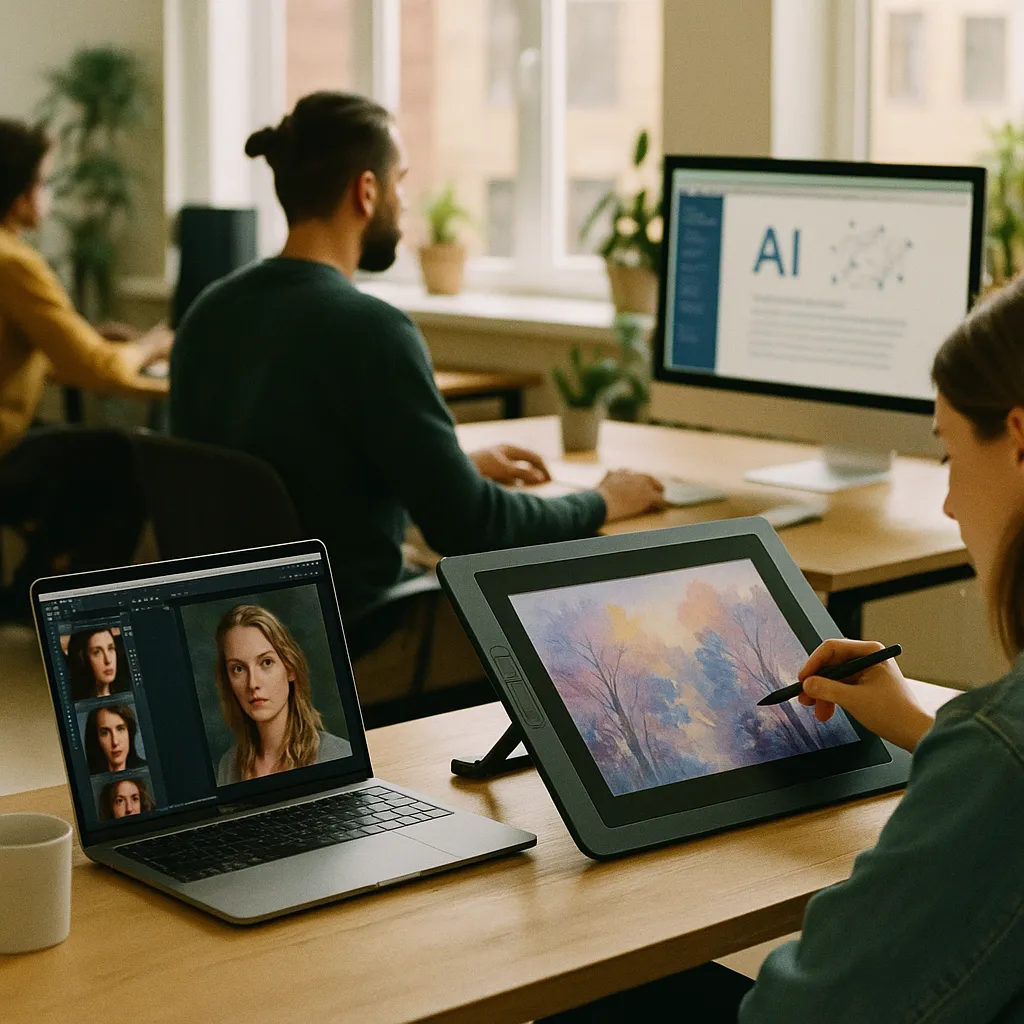 A modern workplace featuring field, related to Gallup: AI Is Restructuring How Artists Work, But Early Data