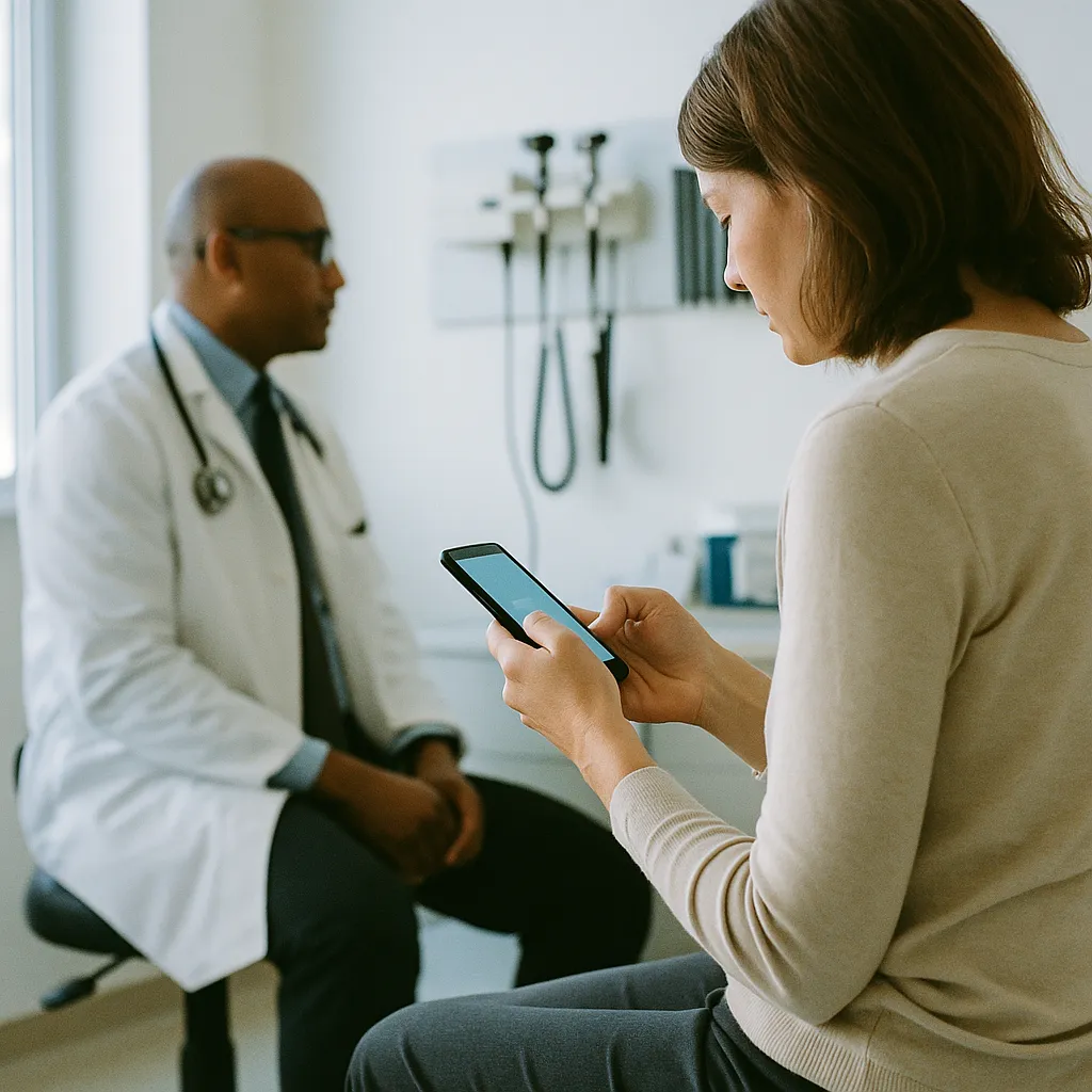 A medical facility featuring patient, phone, related to Americans Are Using AI Between Doctor Visits. Nobody Knows I