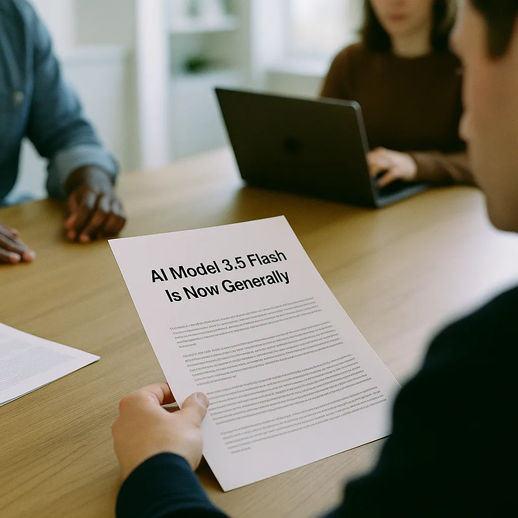 A Studio featuring document, related to a major tech company's an AI model 3.5 Flash Is Now Generall