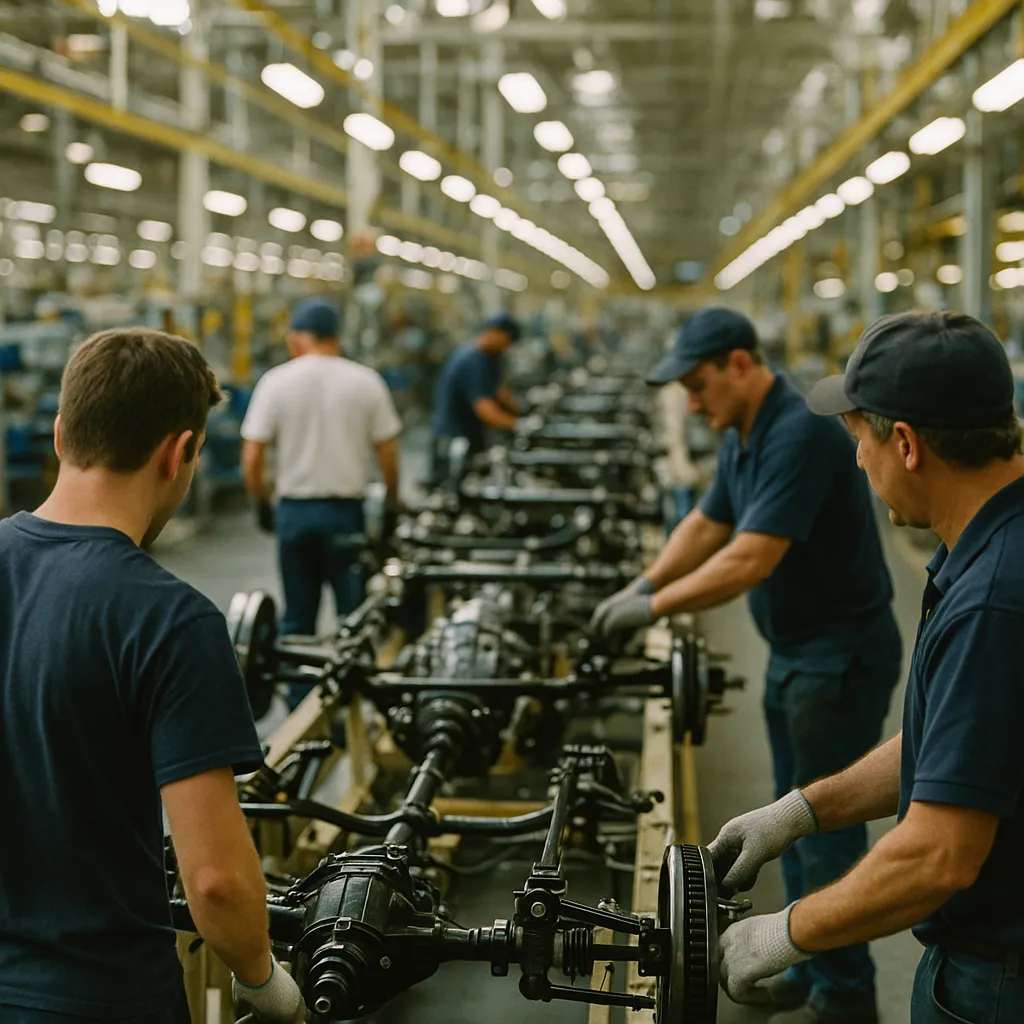 A factory floor featuring Assembly Lines, assembly lines, related to GFT Moves AI Beyond Visual Inspection to Physical Action on 