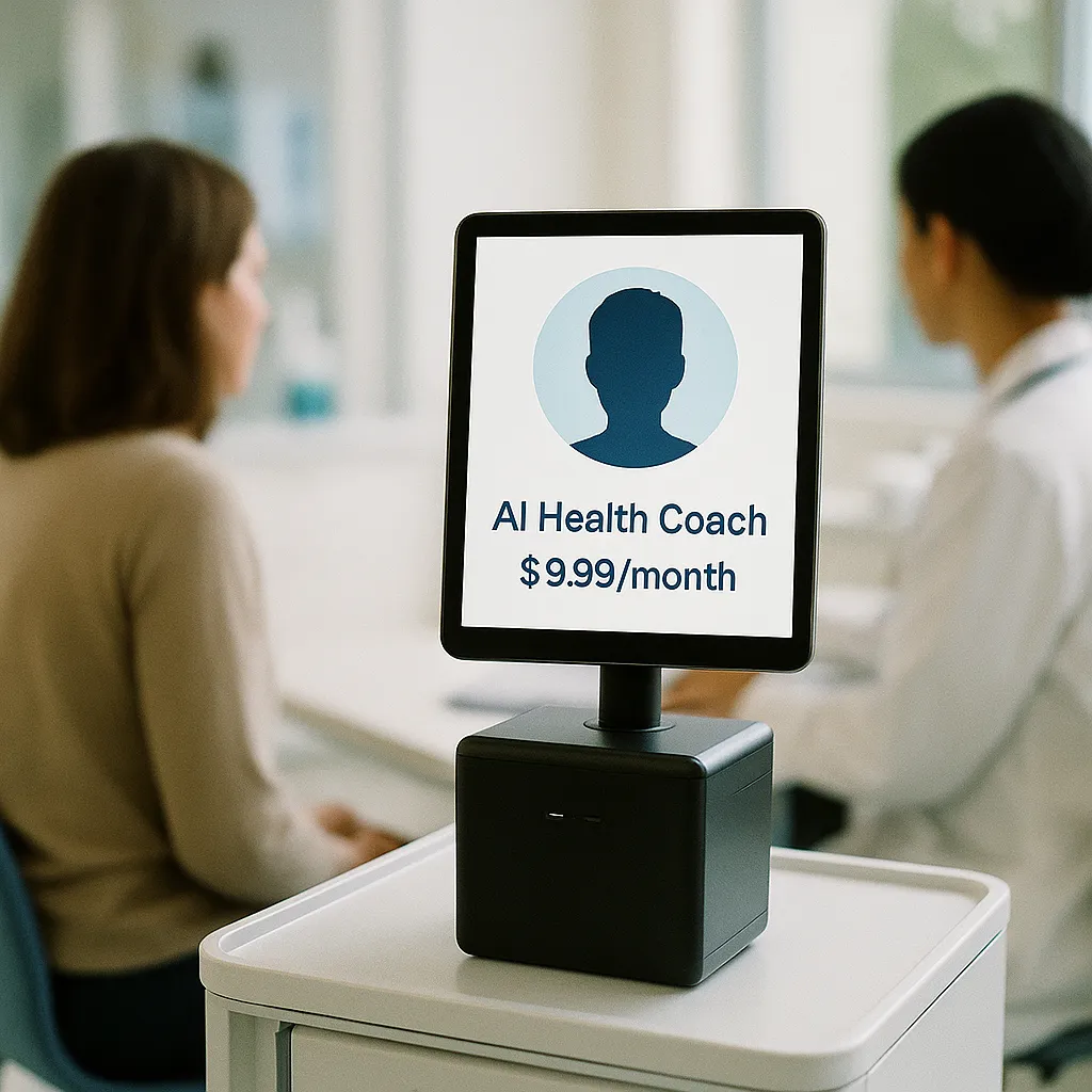 A medical facility featuring battery, display, related to an AI model-Powered AI Health Coach Globally at $9.99/Month