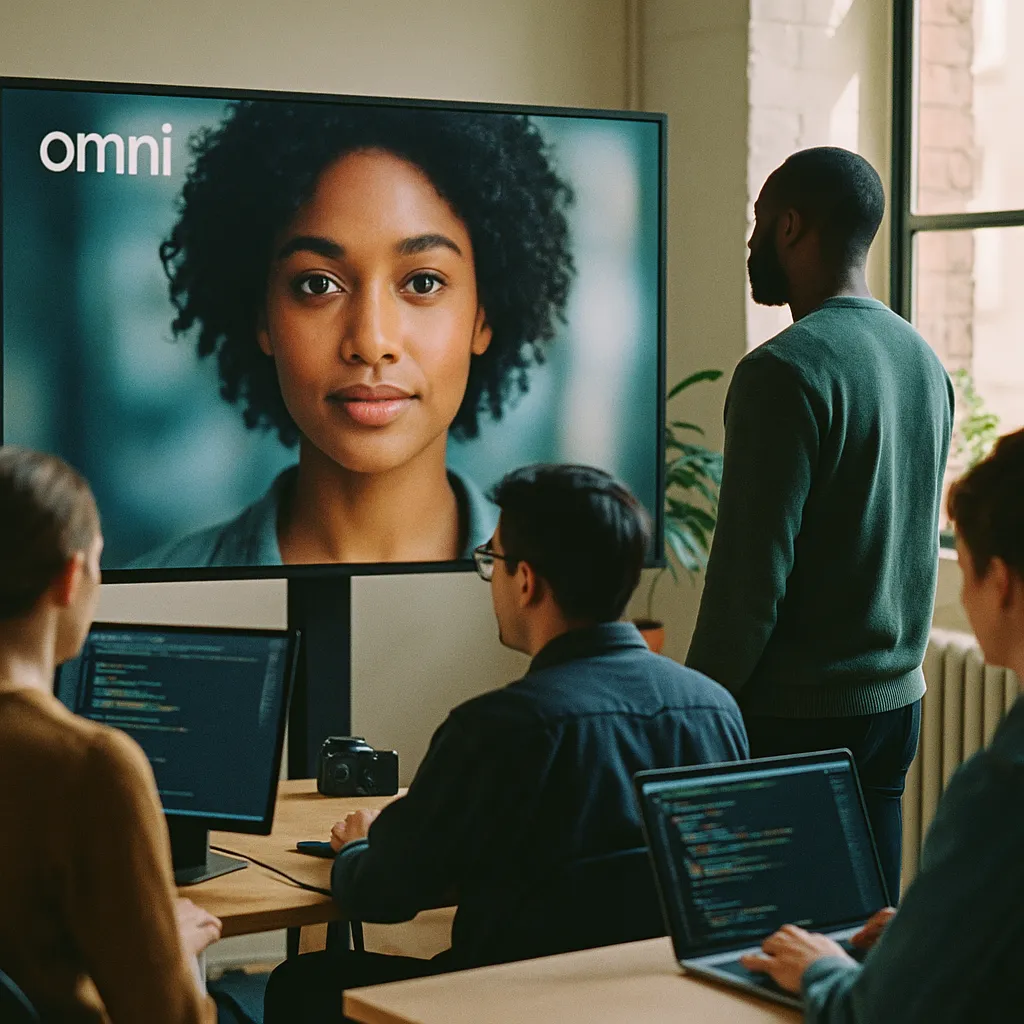 A studio featuring field, related to a major tech company's an AI model Omni Can Generate Lifelik