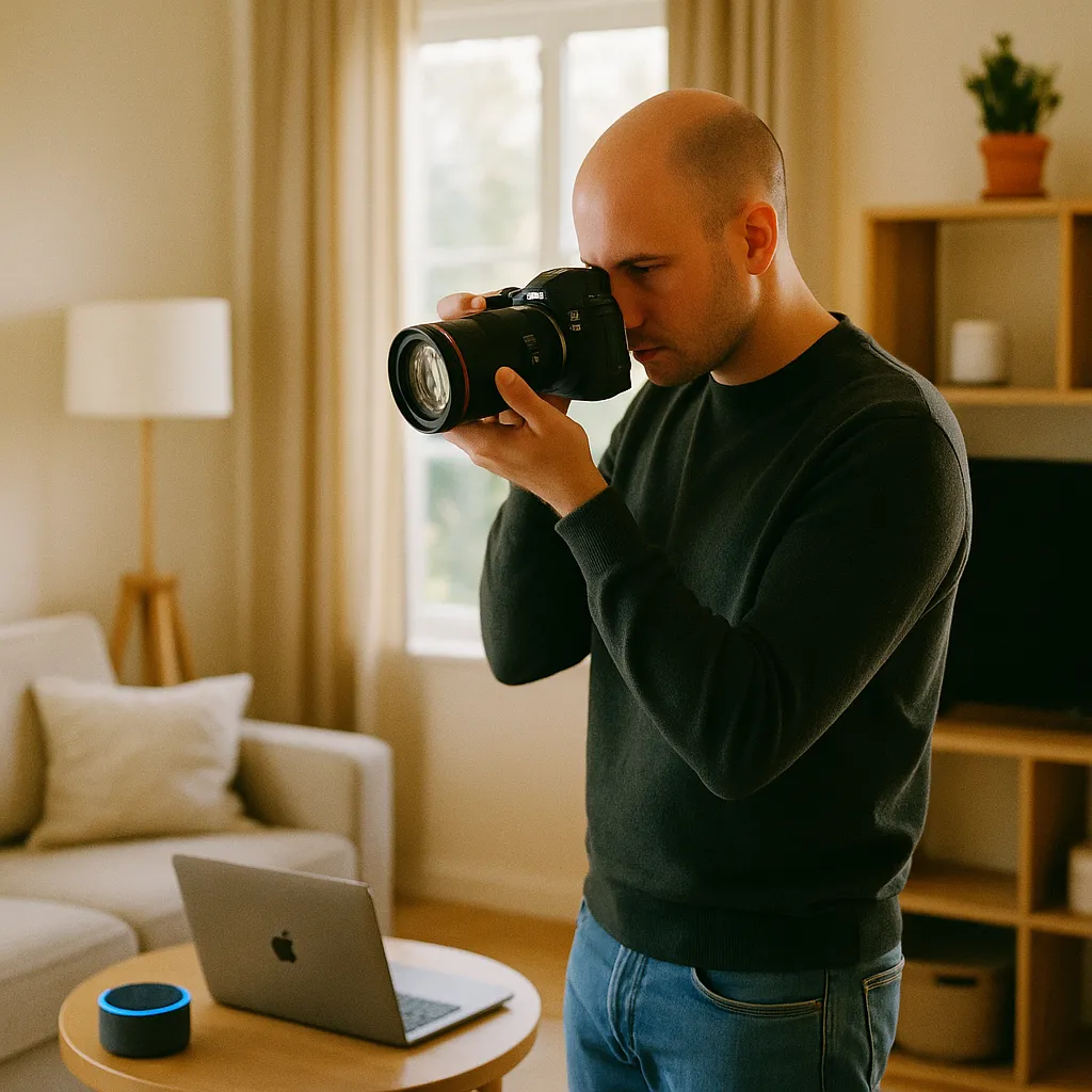 A modern home interior featuring field, camera, related to a major tech company and a technology company Are Building a