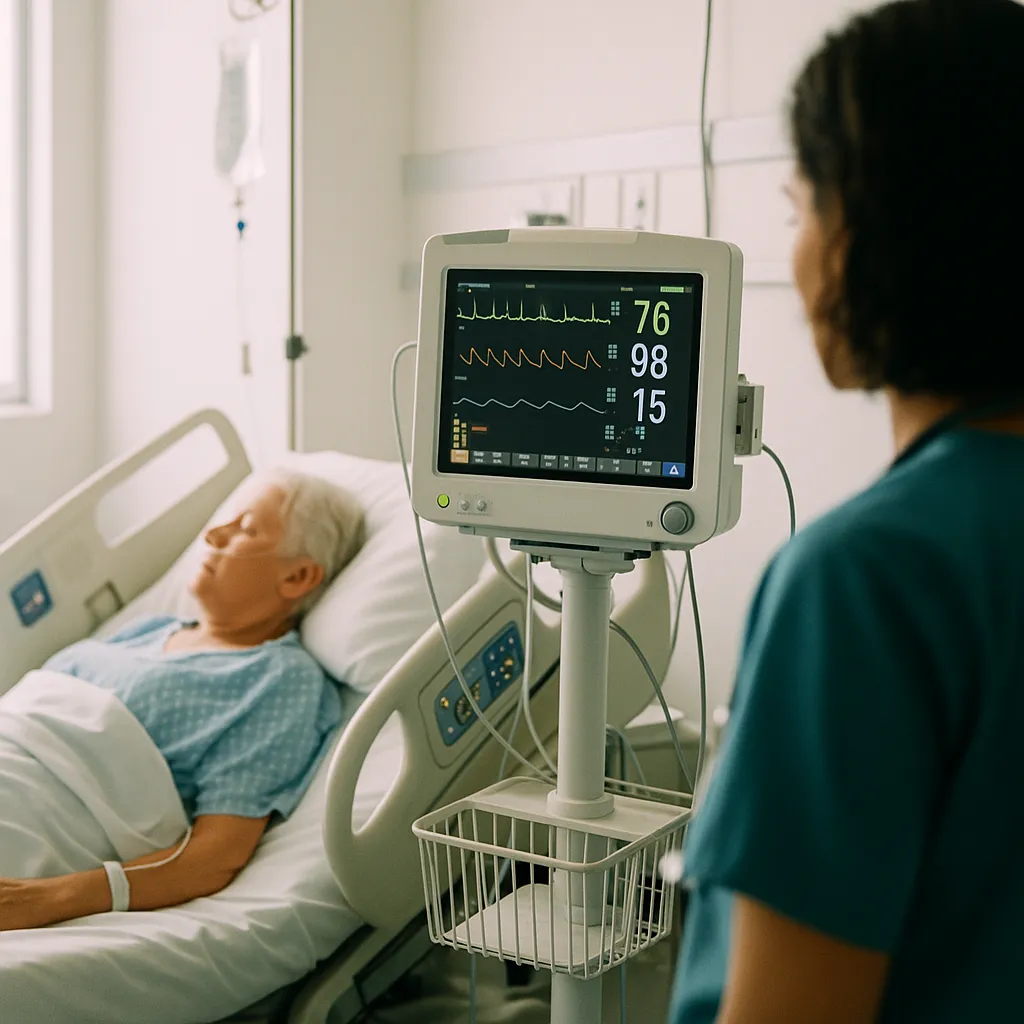 A medical facility featuring patient, monitor, related to Only 59% of Healthcare Orgs Track AI Agent Performance as Nu