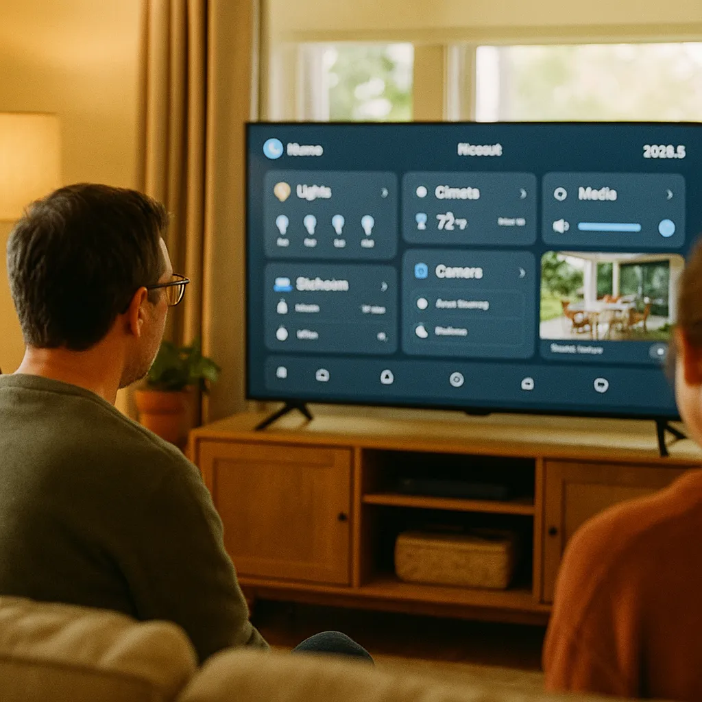 A living room featuring Dashboard, display, related to Home Assistant 2026.5: AI Now Shows Its Reasoning Before It 